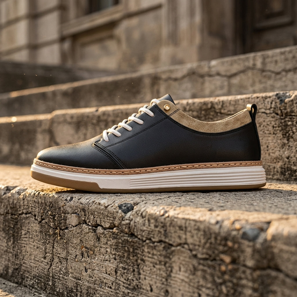 Trevano Leather Sneakers — Allyours Closet (view 9)