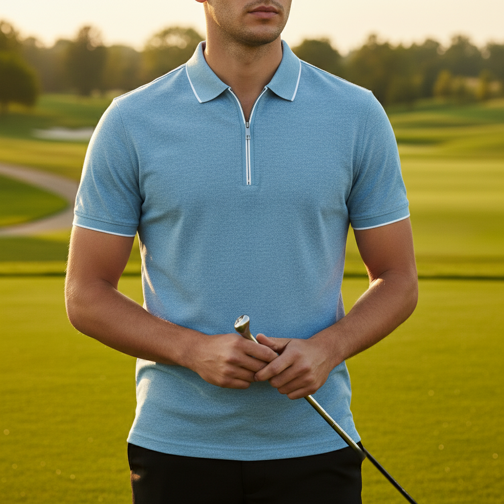 Ashton Zip Polo — Allyours Closet (view 10)