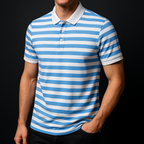 Broughton Striped Cotton Polo — Allyours Closet