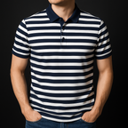Broughton Striped Cotton Polo — Allyours Closet (view 7)
