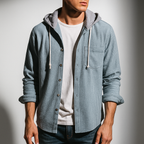Mason Corduroy Hooded Shirt — Allyours Closet (view 2)
