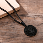 Steel Compass Necklace — Allyours Closet (view 6)