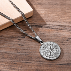 Steel Compass Necklace — Allyours Closet (view 5)