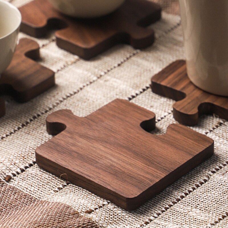 Puzzle Piece Coaster Set — Allyours Closet (view 4)