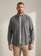 Casual Button-Down Shirt — Relaxed Fit in Grey