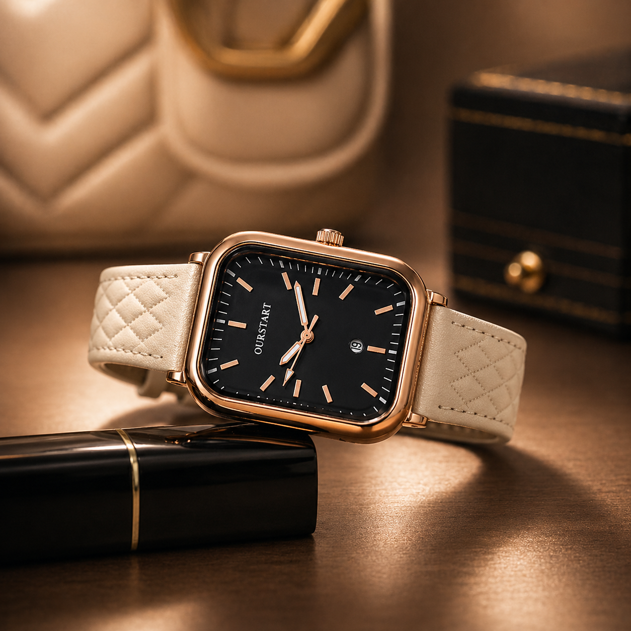 Hadley Leather Wristwatch — Allyours Closet (view 6)