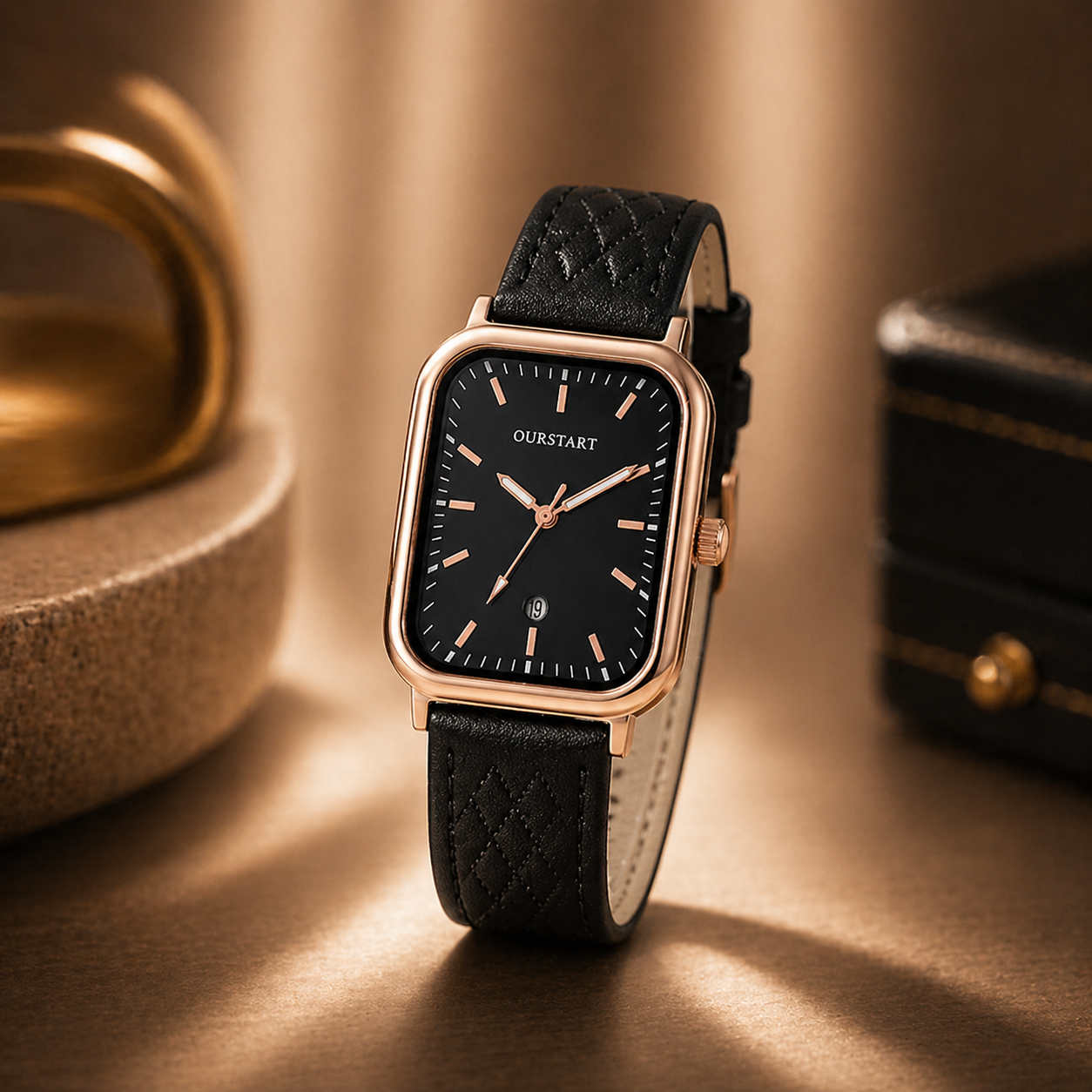 Hadley Leather Wristwatch — Allyours Closet (view 5)