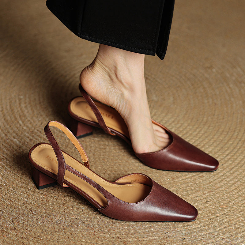 Camille Genuine Leather Heels — Allyours Closet (view 3)