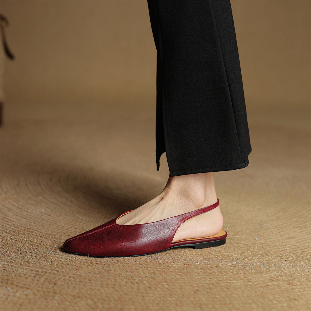 Juliet Genuine Leather Flats — Allyours Closet