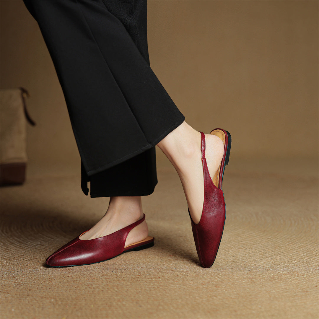 Juliet Genuine Leather Flats — Allyours Closet (view 2)