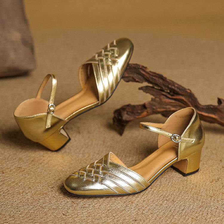 Avora Genuine Leather Heels — Allyours Closet (view 11)