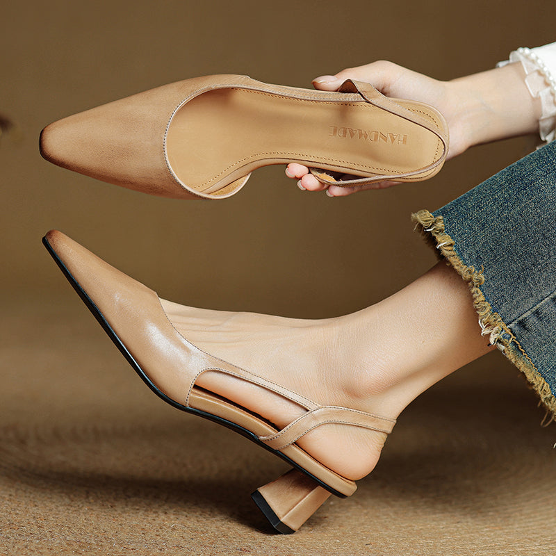 Camille Genuine Leather Heels — Allyours Closet (view 8)