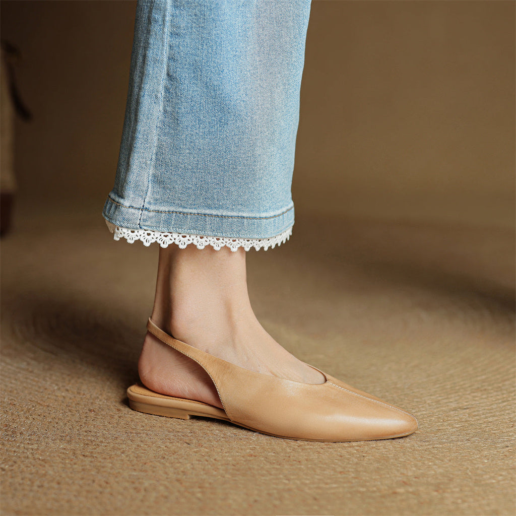 Juliet Genuine Leather Flats — Allyours Closet (view 11)