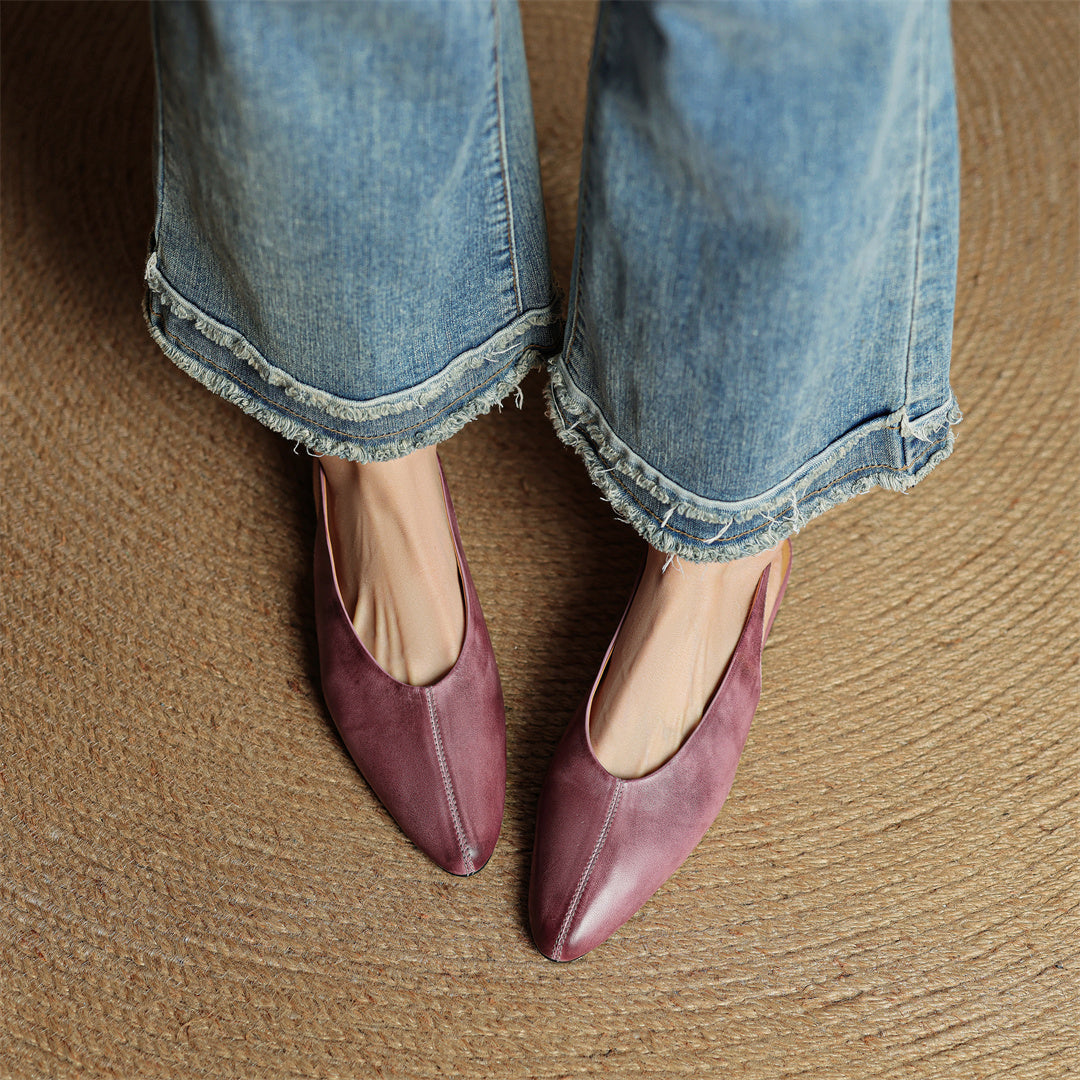 Juliet Genuine Leather Flats — Allyours Closet (view 8)