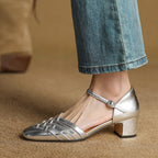 Avora Genuine Leather Heels — Allyours Closet (view 12)
