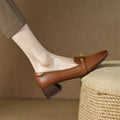 Aveline Genuine Leather Heels — Allyours Closet