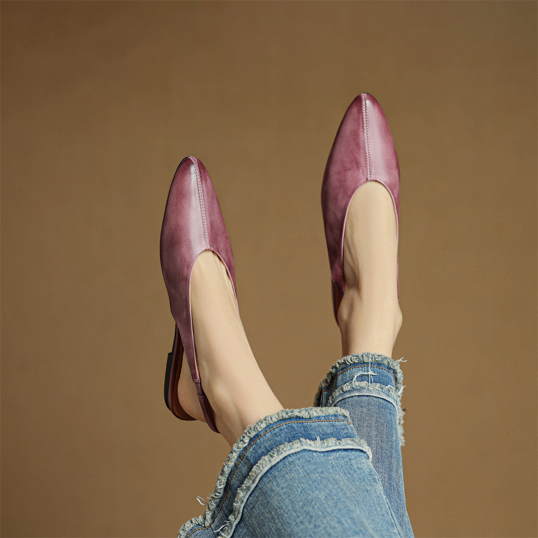 Juliet Genuine Leather Flats — Allyours Closet (view 7)