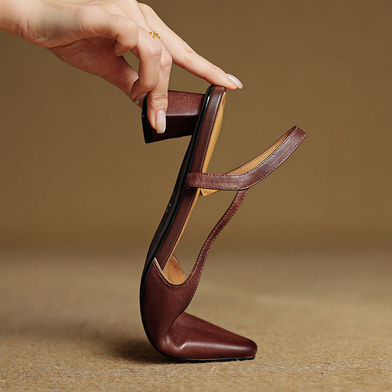 Camille Genuine Leather Heels — Allyours Closet (view 5)