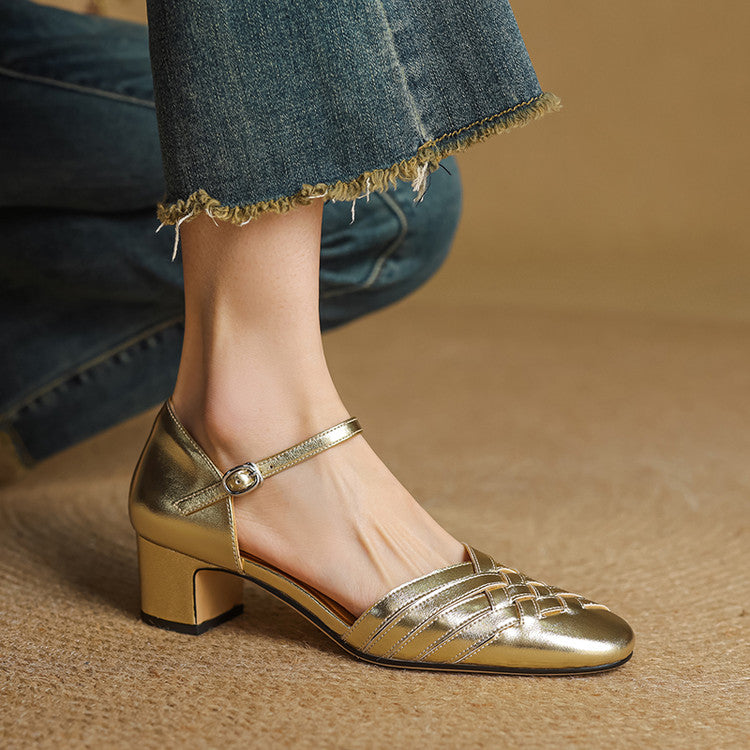 Avora Genuine Leather Heels — Allyours Closet (view 8)