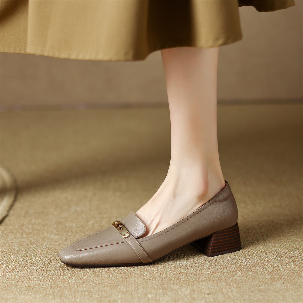 Aveline Genuine Leather Heels — Allyours Closet (view 8)