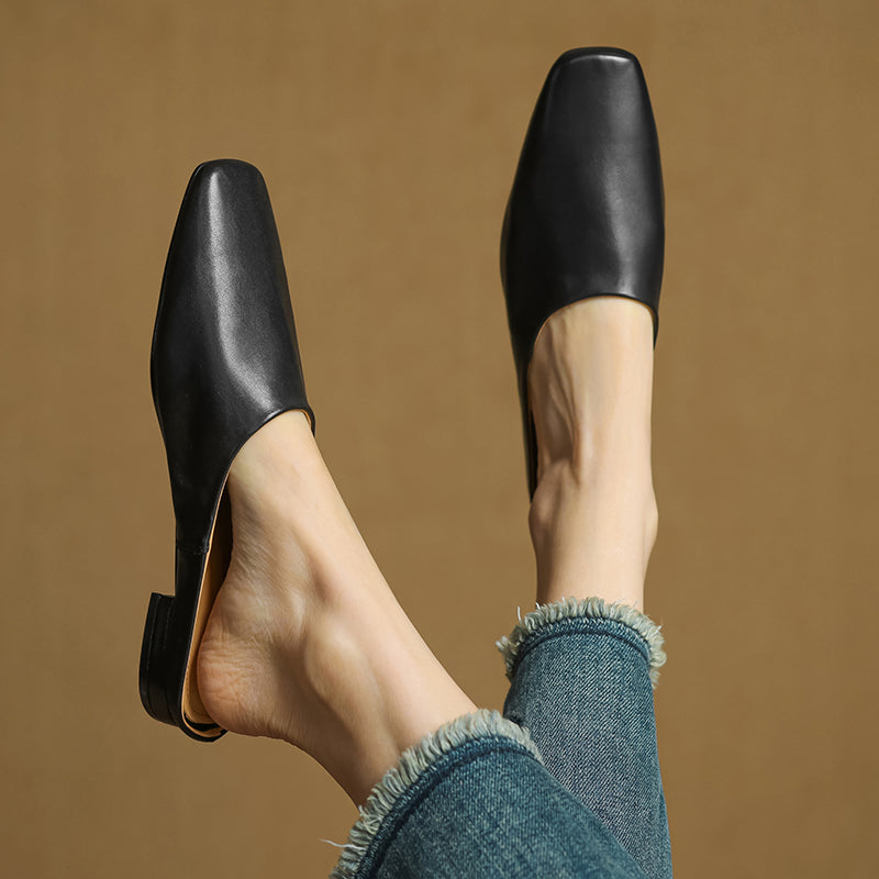 Ariana Leather Mules — Allyours Closet (view 4)