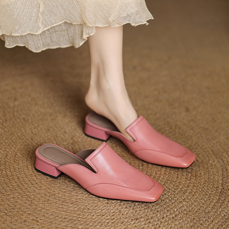 Bellesa Leather Mules — Allyours Closet (view 5)