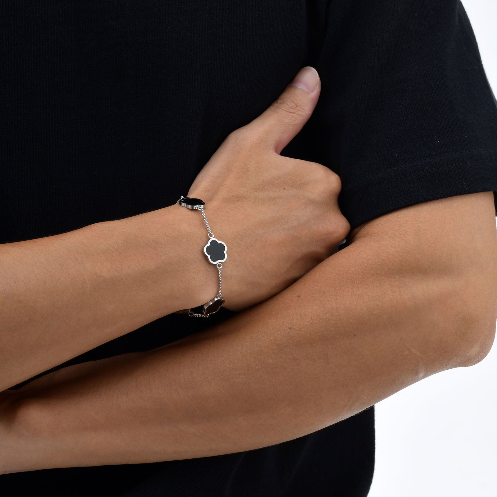Laurent Steel Bracelet — Allyours Closet (view 2)