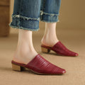 Sorrento Genuine Leather Mules — Allyours Closet