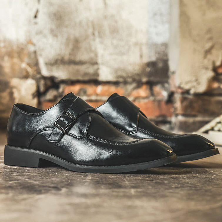 Pierson Leather Monk Strap Loafers — Allyours Closet (view 8)