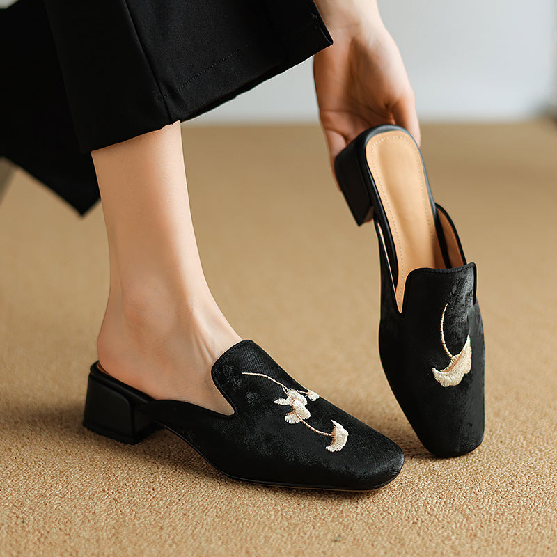 Florina Velvet Mules — Allyours Closet (view 5)