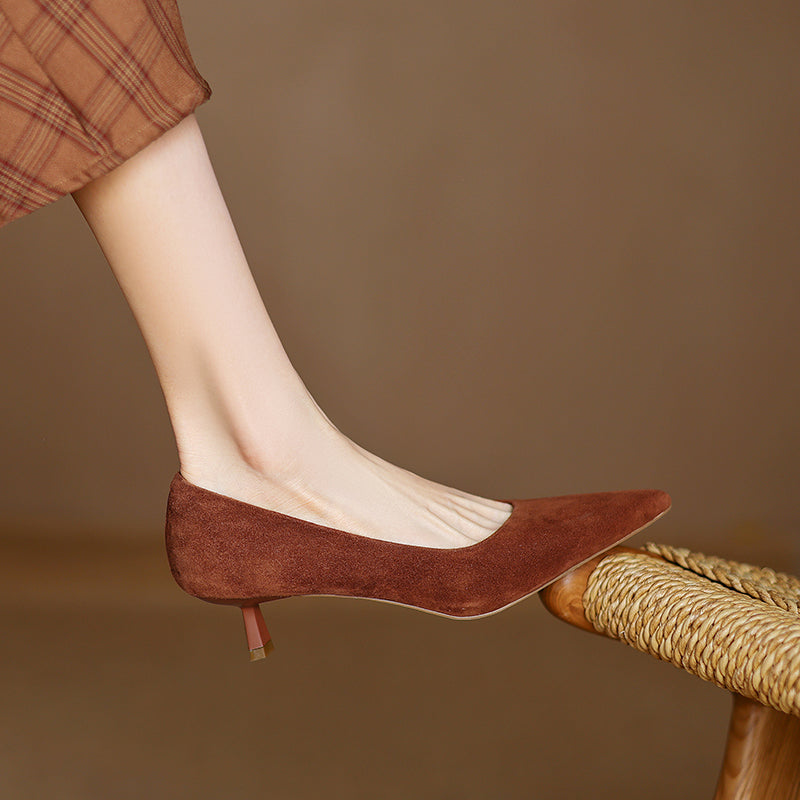 Lecia Suede Pumps — Allyours Closet (view 2)