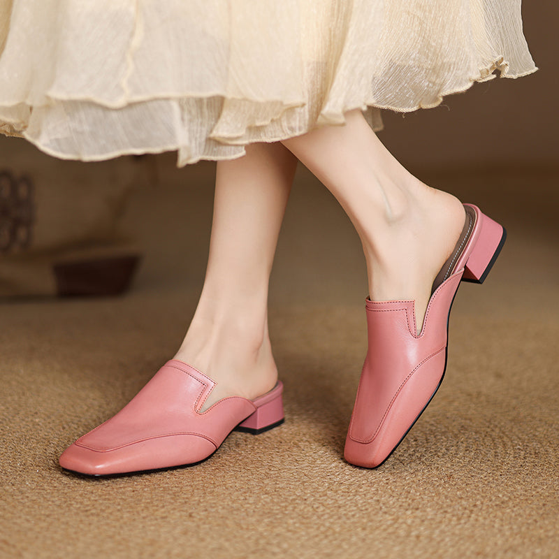 Bellesa Leather Mules — Allyours Closet (view 6)