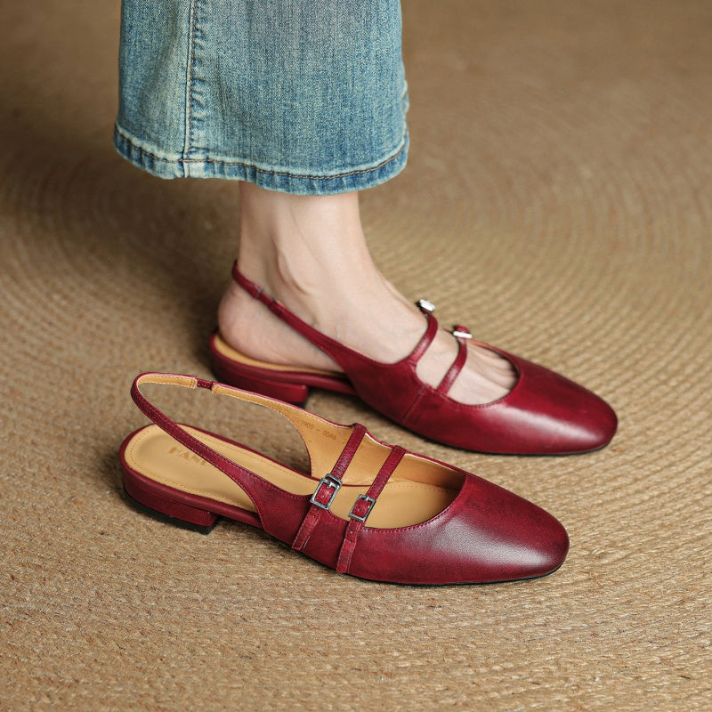 Hilton Leather Flats — Allyours Closet (view 2)