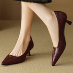 Mary Ann Leather Heels — Allyours Closet (view 3)