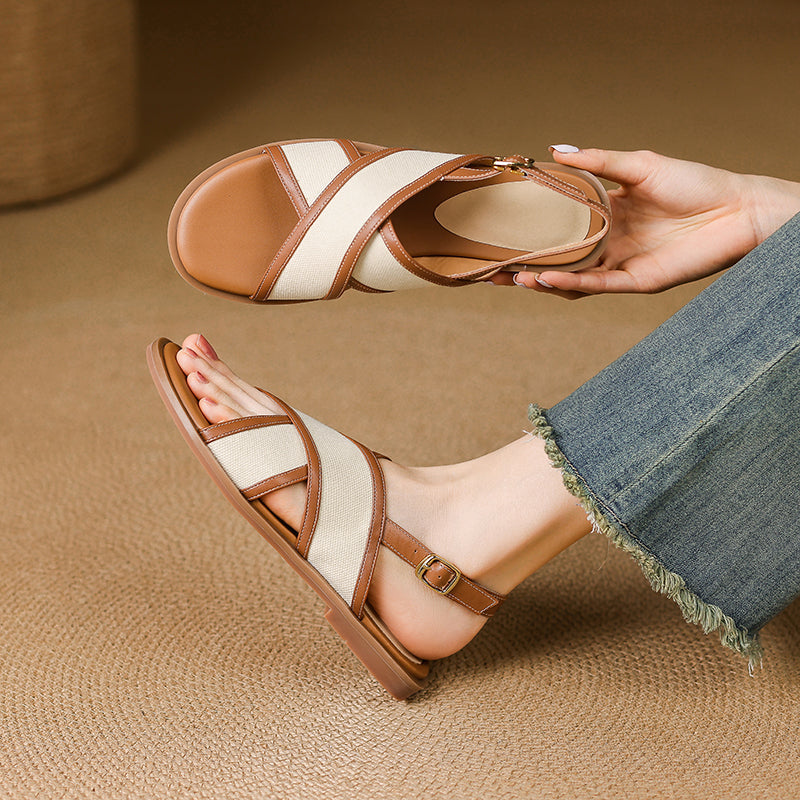 Solenza Leather Sandals — Allyours Closet (view 3)