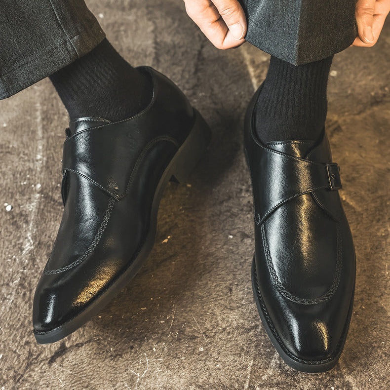 Pierson Leather Monk Strap Loafers — Allyours Closet (view 7)