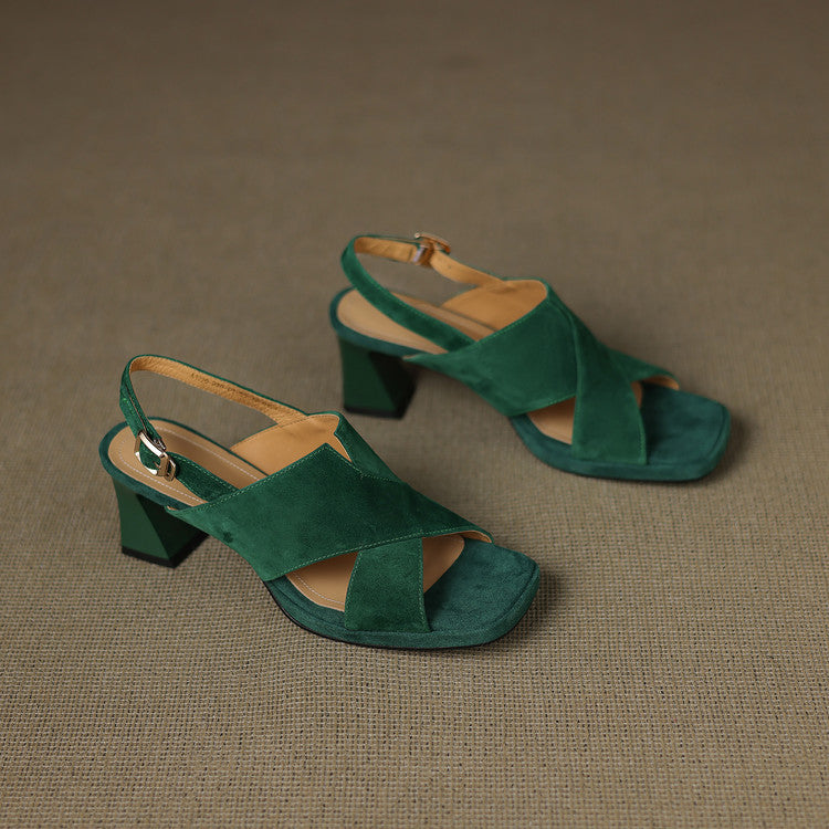 Nora Suede Heels — Allyours Closet (view 8)
