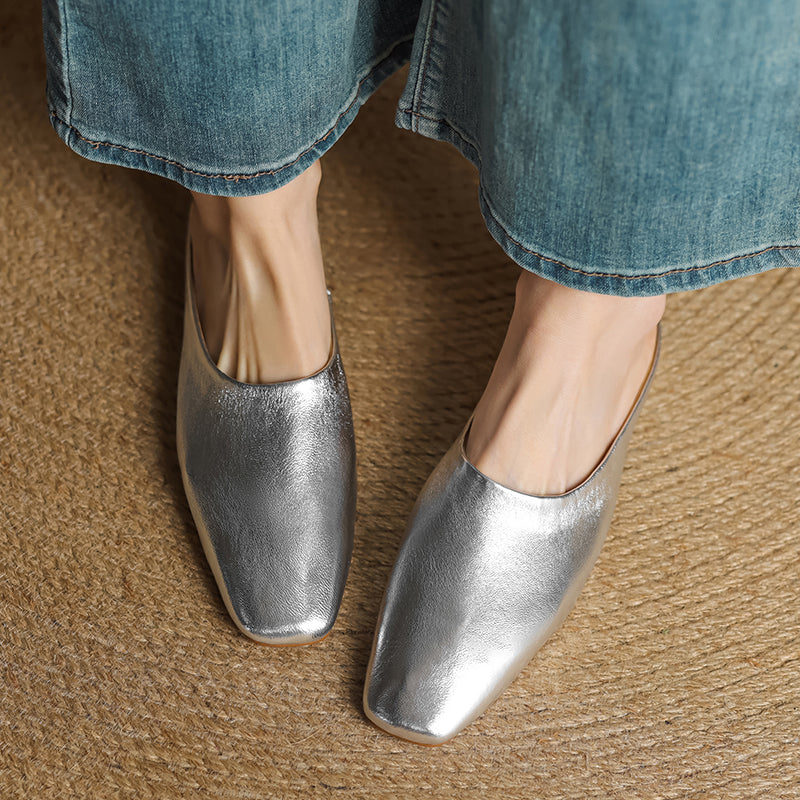 Ariana Leather Mules — Allyours Closet (view 12)