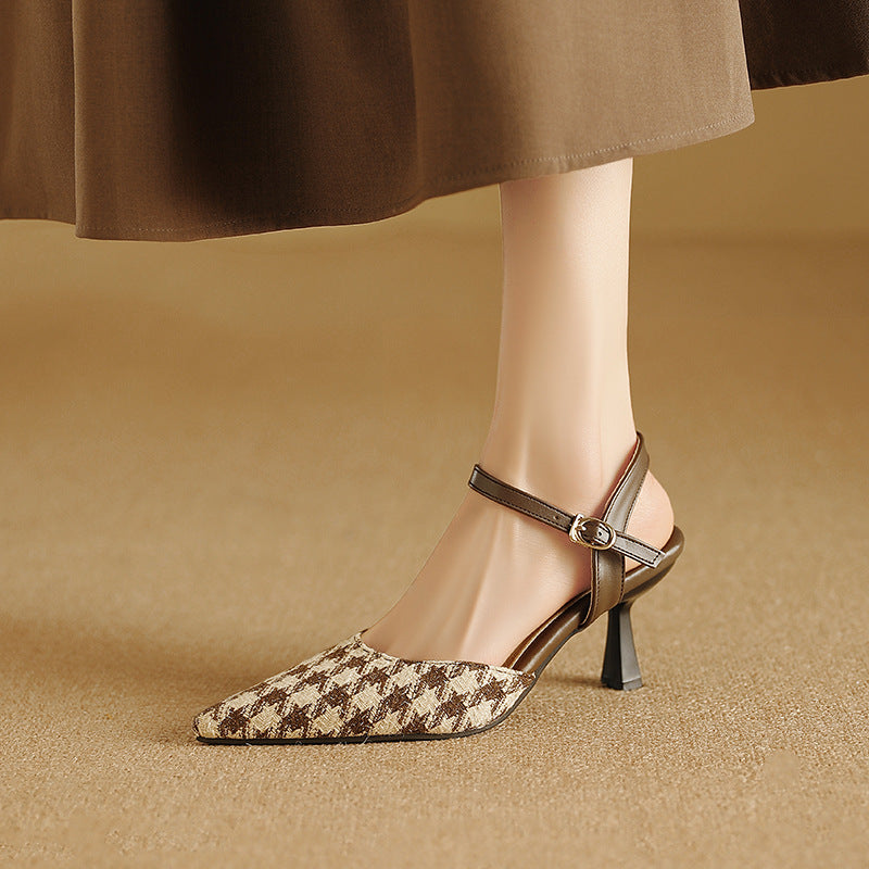 Milas Leather Heels — Allyours Closet (view 6)
