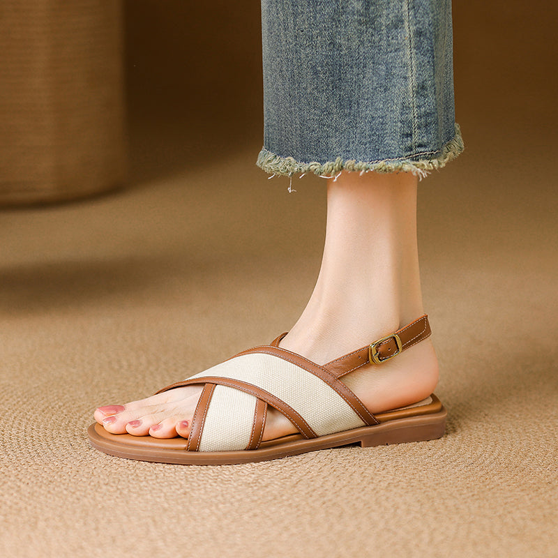 Solenza Leather Sandals — Allyours Closet (view 2)