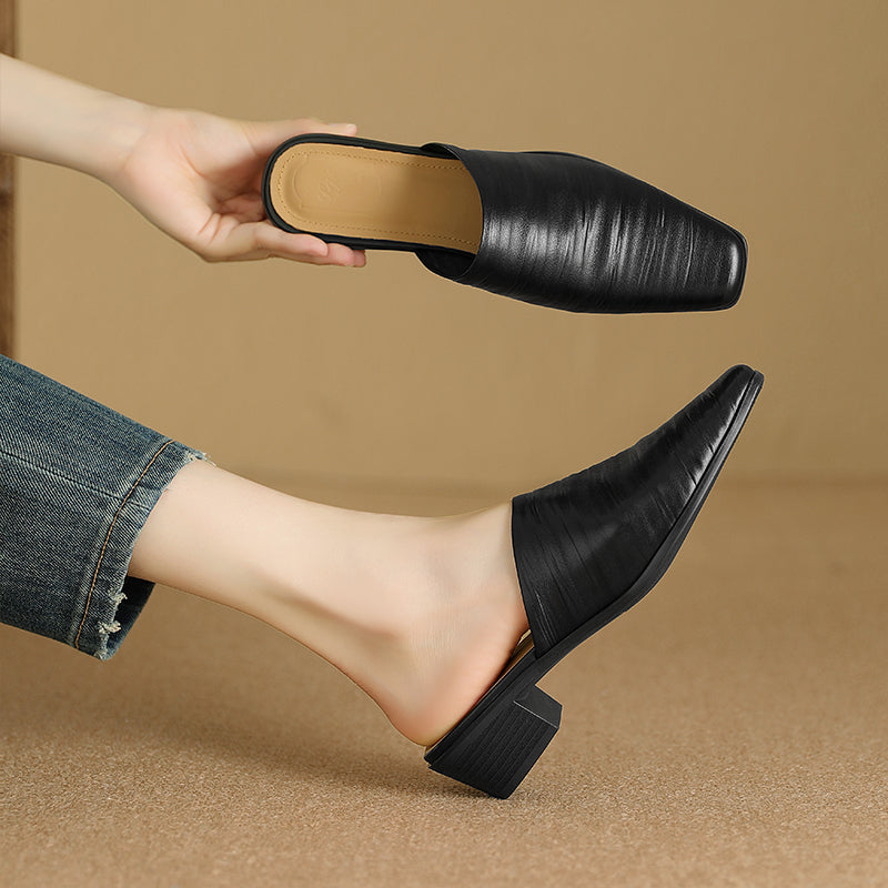 Sorrento Genuine Leather Mules — Allyours Closet (view 11)