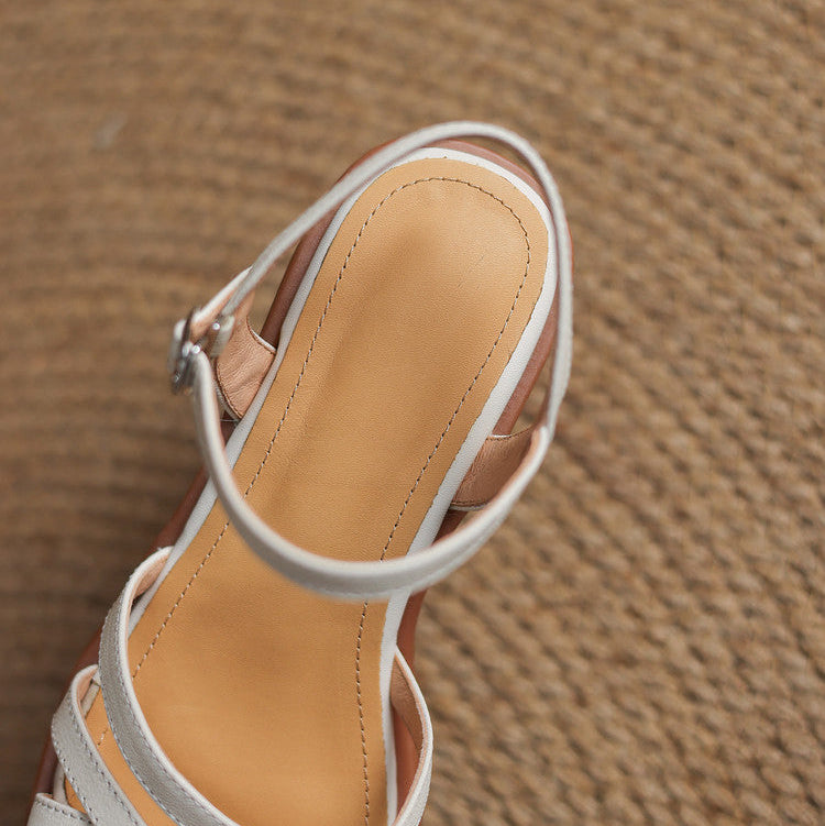 Delainey Leather Sandals — Allyours Closet (view 5)