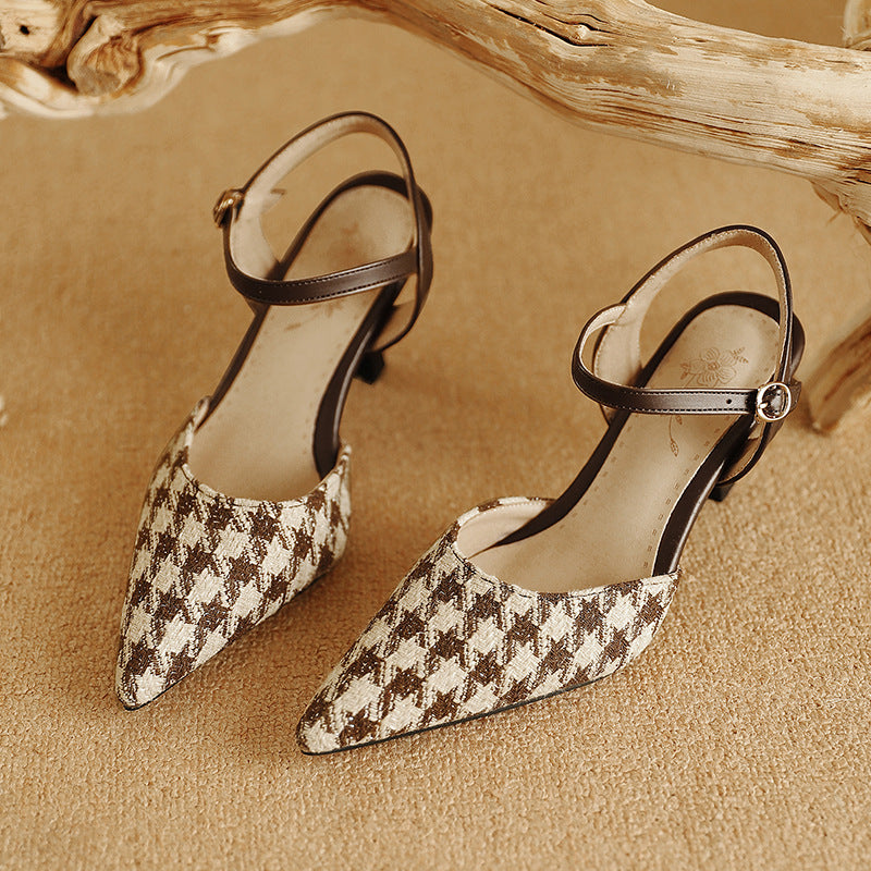 Milas Leather Heels — Allyours Closet (view 8)