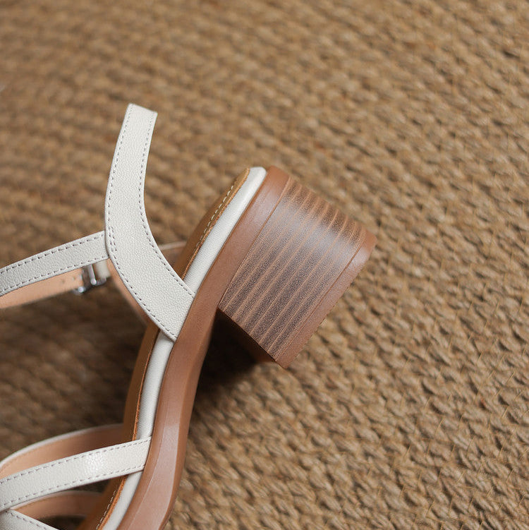 Delainey Leather Sandals — Allyours Closet (view 6)