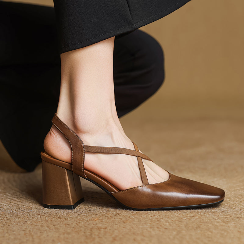 Blaire Leather Heels — Allyours Closet (view 4)