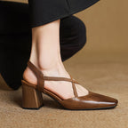 Blaire Leather Heels — Allyours Closet (view 4)