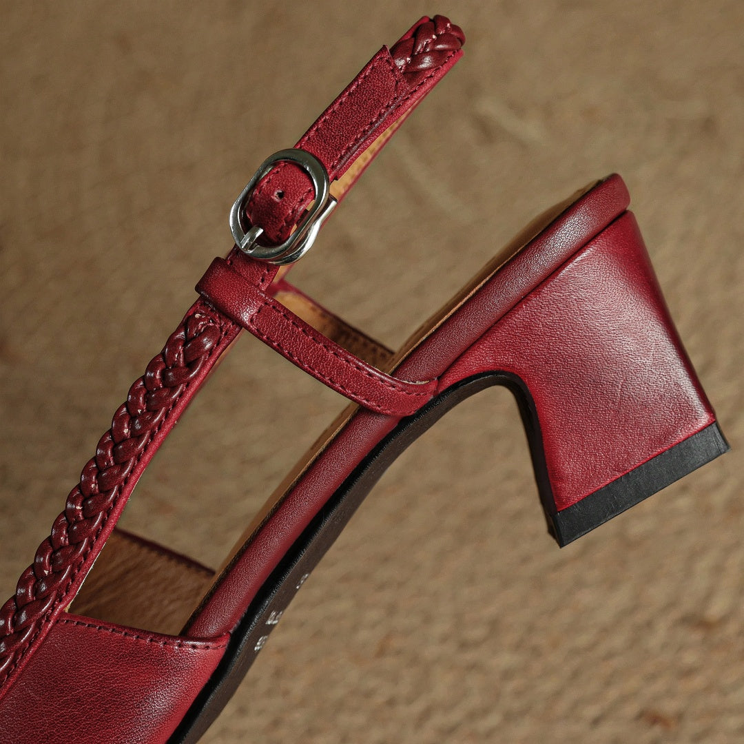 Soravina Leather Heels — Allyours Closet (view 7)
