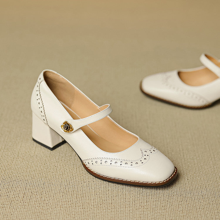 Messina Leather Heels — Allyours Closet (view 5)
