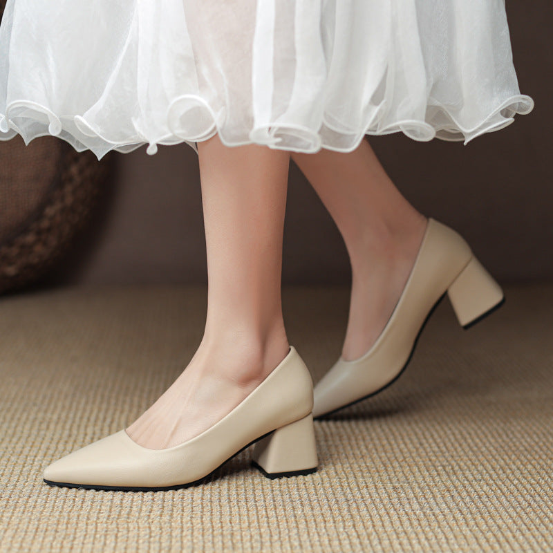 Orlena Leather Heels — Allyours Closet (view 8)