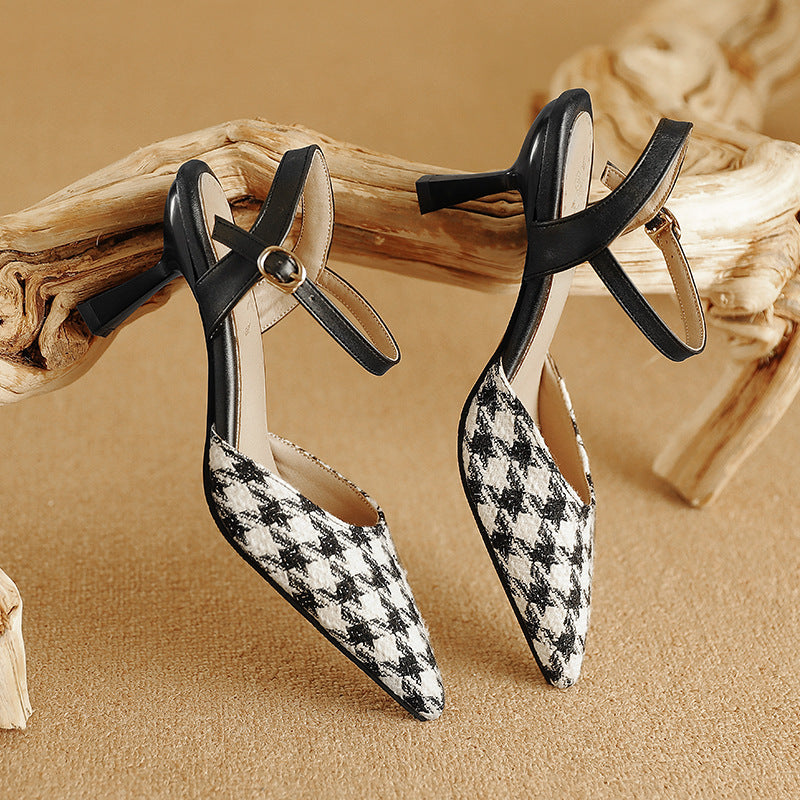 Milas Leather Heels — Allyours Closet (view 4)
